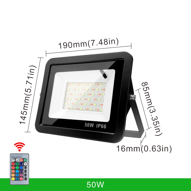 30W 50W 100W RGB Flutlicht Lampe draussen AC220V Garten Beleuchtung Flutlicht Wasserdicht Reflektor LED RGB Scheinwerfer mit Fernbedienung: veränderbar