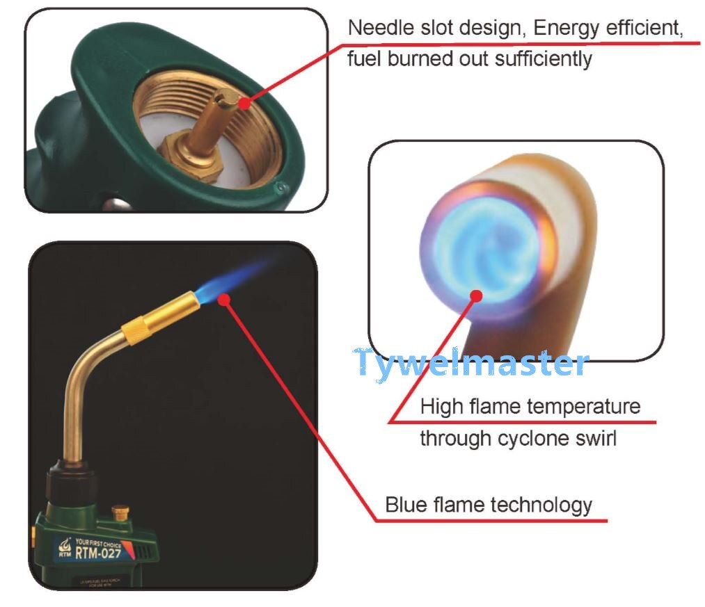 Soplete Mapp, herramienta de soldadura de llama de Gas, ignición piezoeléctrica, CGA600, calefacción para barbacoa, enfriamiento, HVAC, fontanería