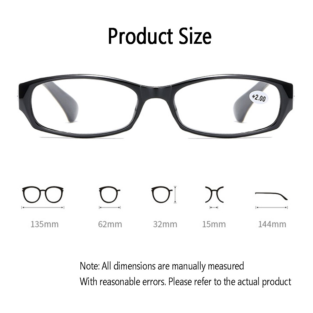 Gafas de lectura clásicas para hombre y mujer, lentes de lectura con montura negra para presbicia, de primavera, + 1,0 + 1,5 + 2,0 + 2,5 A + 4,0 Unisex