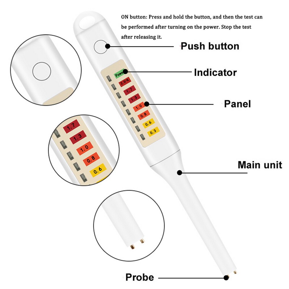 ABS Handheld Concentration Meter White Portable Measure Electronic Food LED Detector Salinity Tester Analysis Easy Operate