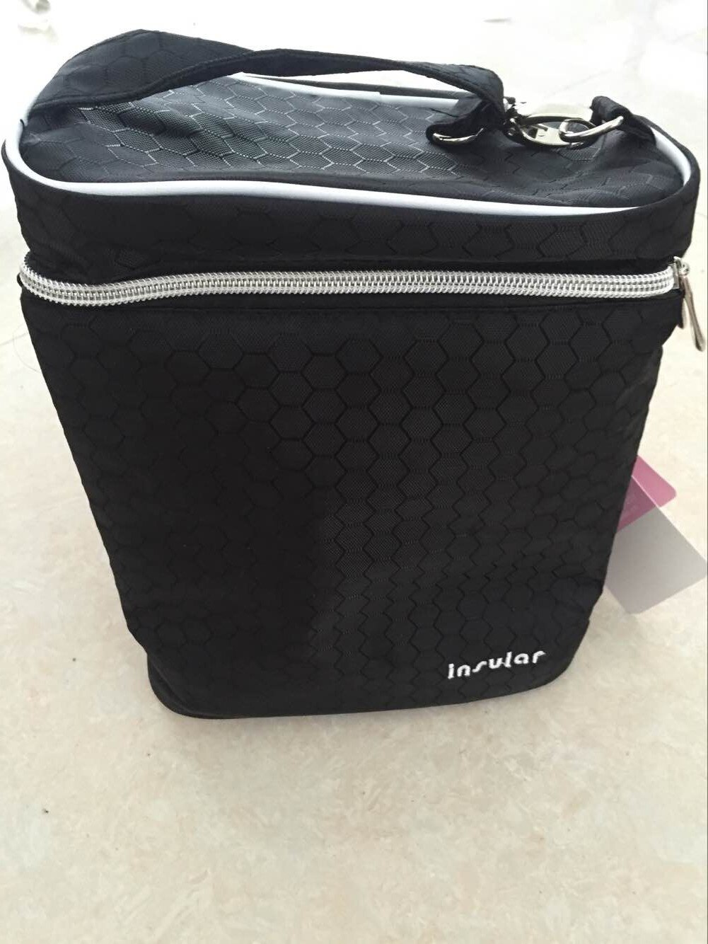 Bolsa térmica multiusos para biberones, bolsa de almacenamiento térmico para leche, bolsas de almacenamiento para mamá, mensajeros, calentador de alimentos para cochecitos DBO: Black