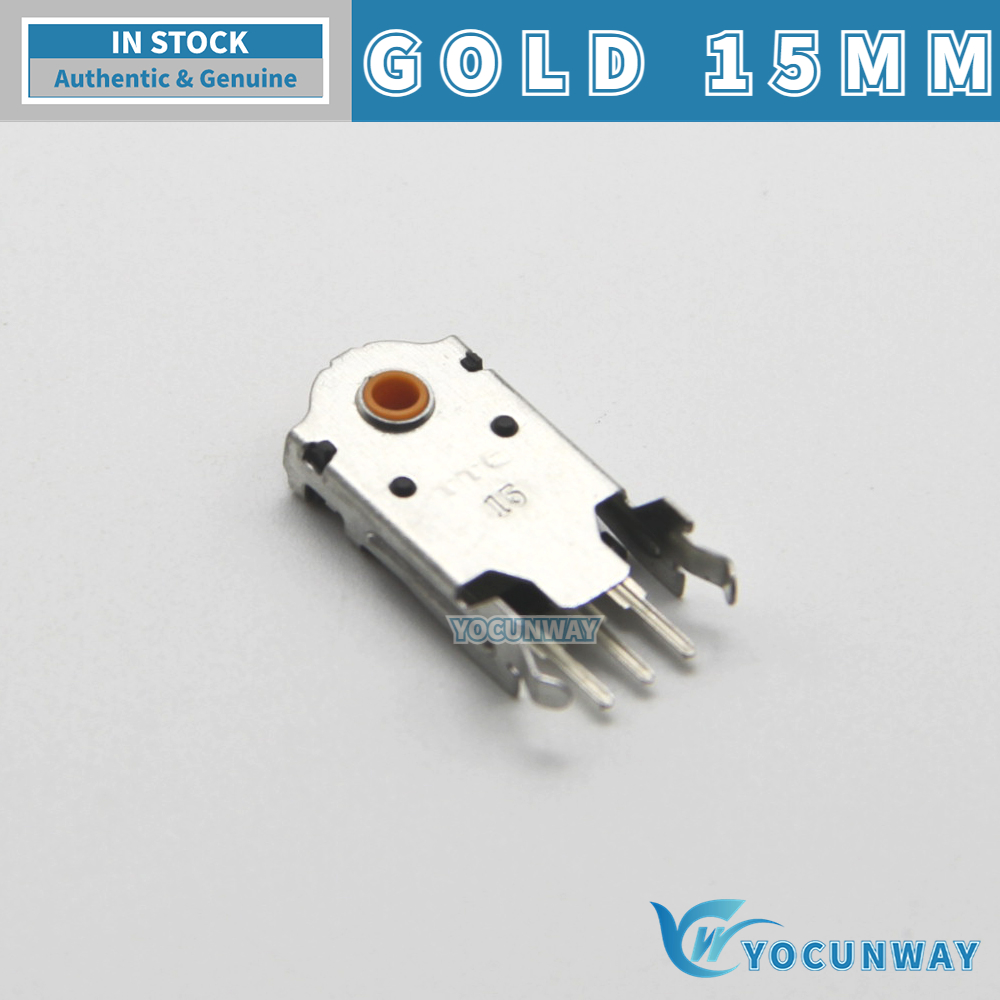 TTC 7-8-9-10-11-12-13-14-15-16mm Rotary Mouse Scroll Gold Wheel Encoder With 1.74mm Hole Mark,20-40g Force For PC Mouse: Orange