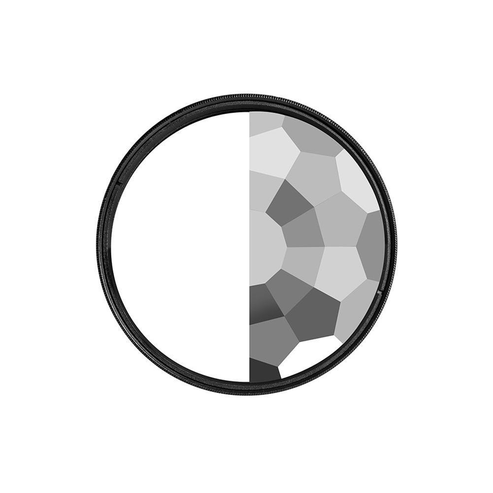 Filtro de cámara de 77mm para fotografía DSLR, filtro de efectos especiales de primer plano, doble media luna, lente prisma Variable para foto