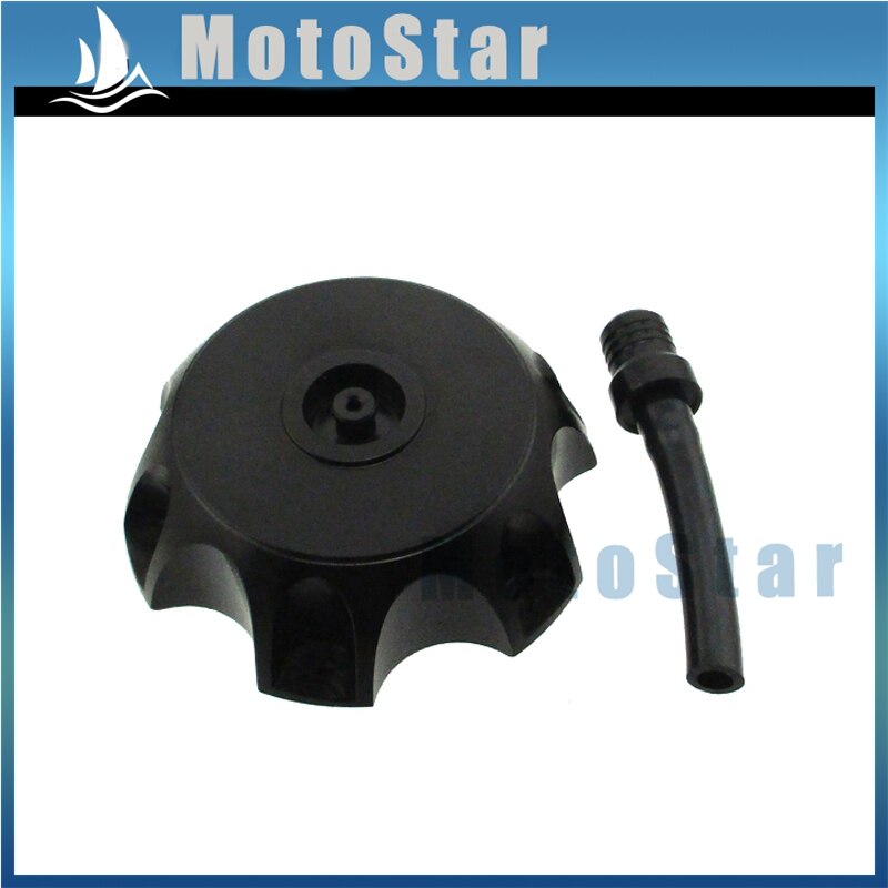 CNC Aluminium Gas Brandstoftank Cover Cap Voor Chinese Gemaakt Pit Dirt Motor Trail Bike 50 70 90 110 125 140 150 160cc: Black