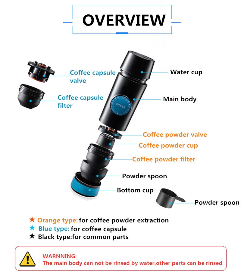 2 en 1 Capsule et moulu Mini expresso Portable cafetière Extraction chaude et froide USB électrique café en poudre faisant la Machine