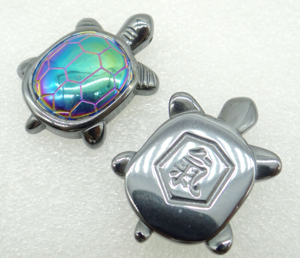 Natürliche Stein Titan Hämatit schildkröte anhänger perlen Edelstein für diy schmuck machen halskette Für Frauen Männer 1 stücke