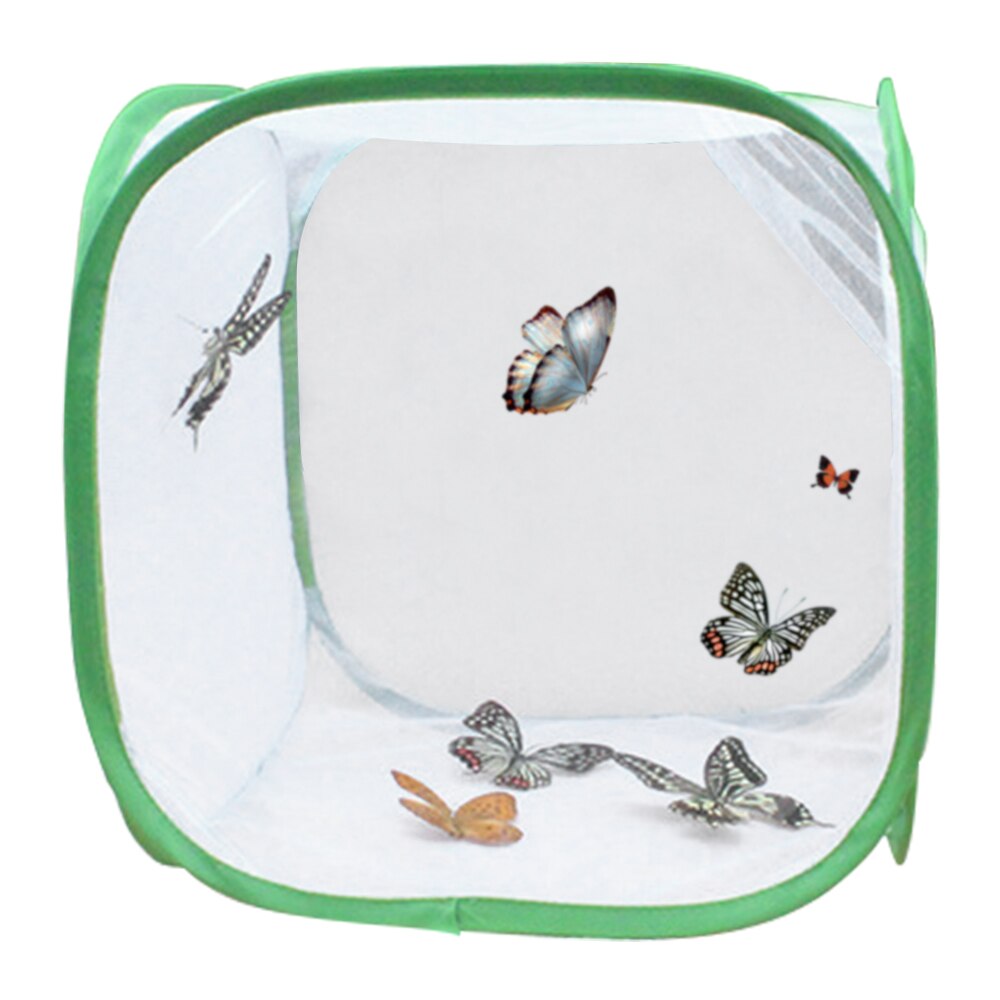 Butterfly growth observation Cage Box Praying Mantis Stick Insect Butterfly Cage Housing Enclosure Breeding Cages Net Cloth: 30x30x30