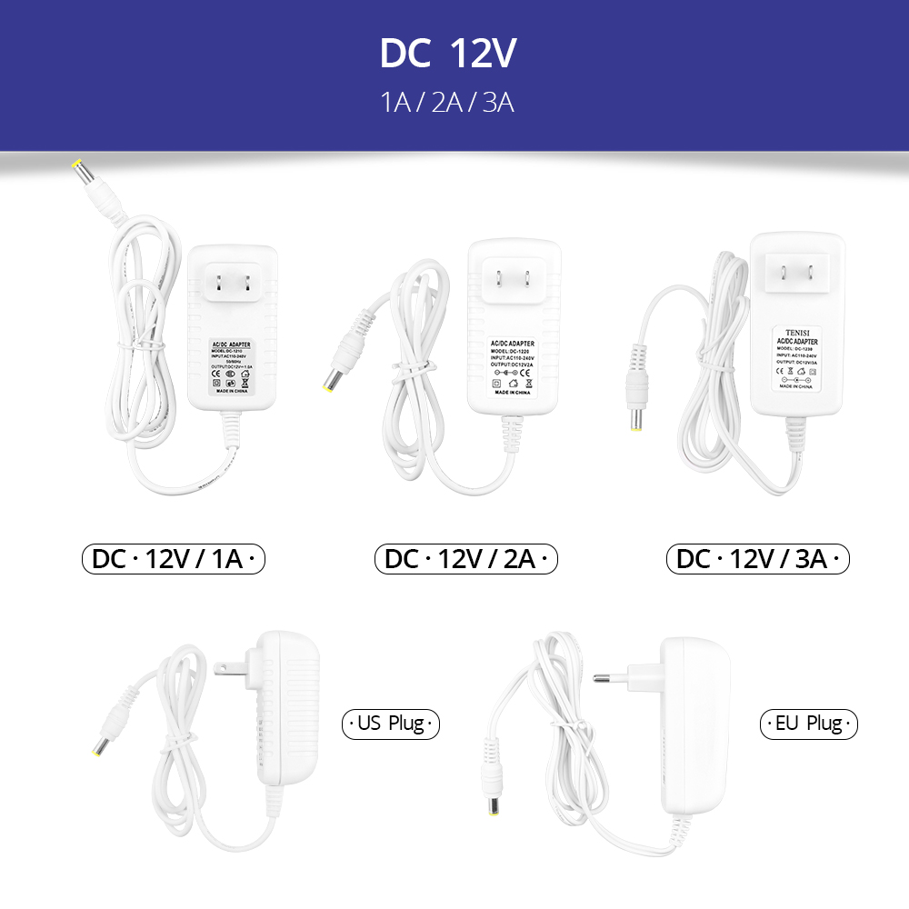 Netzteil DC 12V 24V 1A 2A 3A Beleuchtungstransformatoren LED-Treiber Netzteil für LED-Streifen Lampe Zauberstab Schreibtisch-Adapter