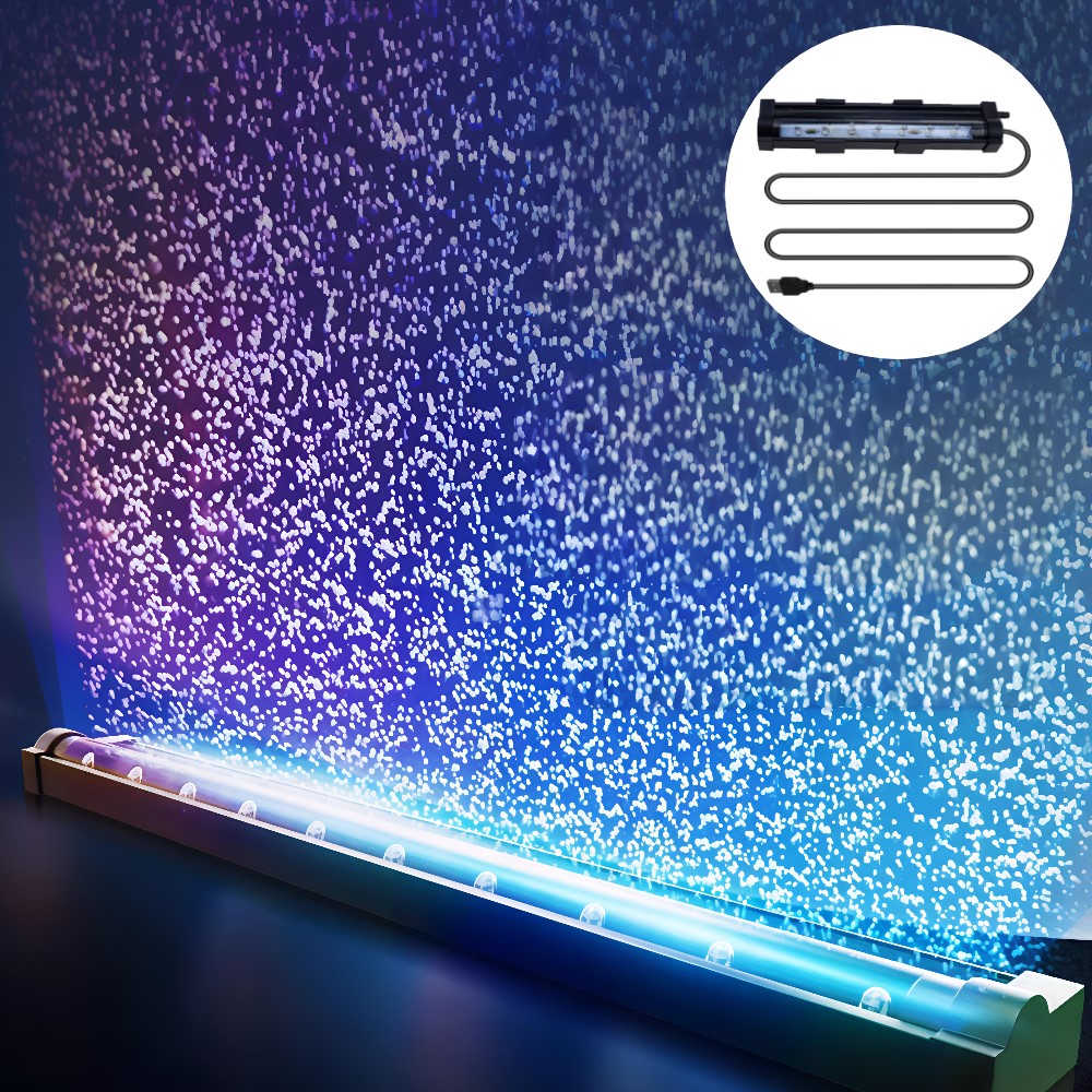 Aquarium LED Luchtbel Licht Aquarium Luchtpomp Onderwaterlamp Dompelpomp Aquarium Licht Stille Oxygenator Aquarium Bubbler