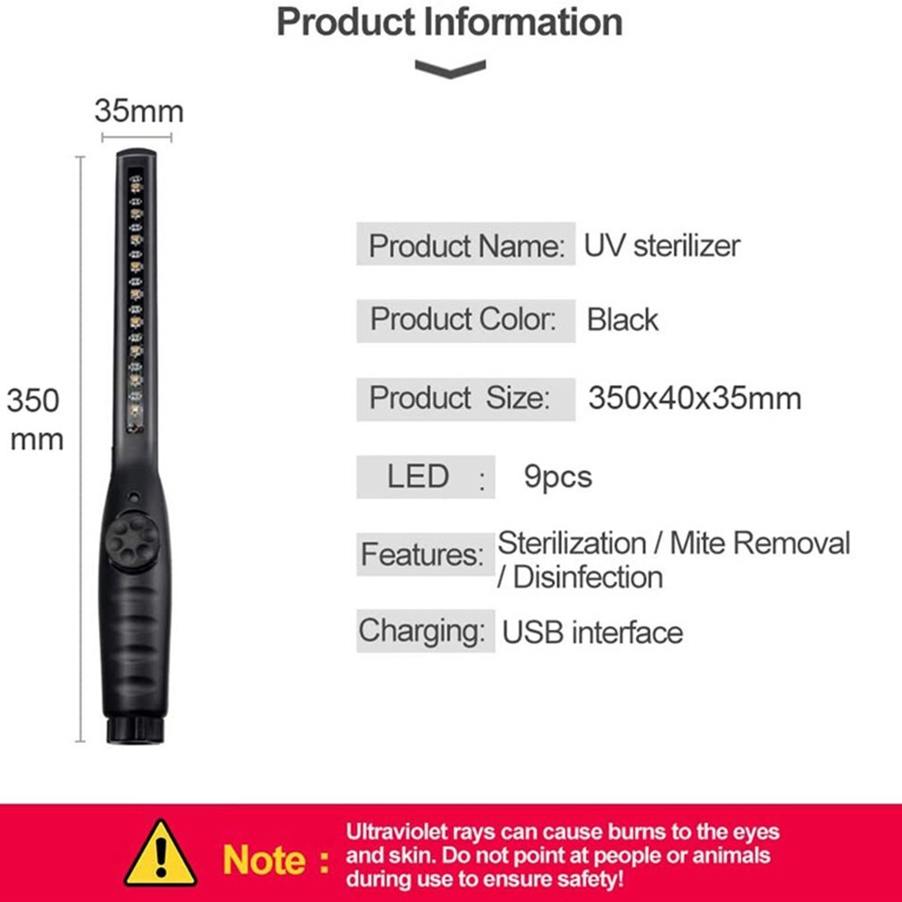 Starthi Disinfection Lamp UV Light Portable Ultraviolet Handheld Mini Sanitizer UV Sterilization Wand Light Great For Travel, Household, Car, And Pets Living Area Cleaning Price In UAE | Amazon UAE
