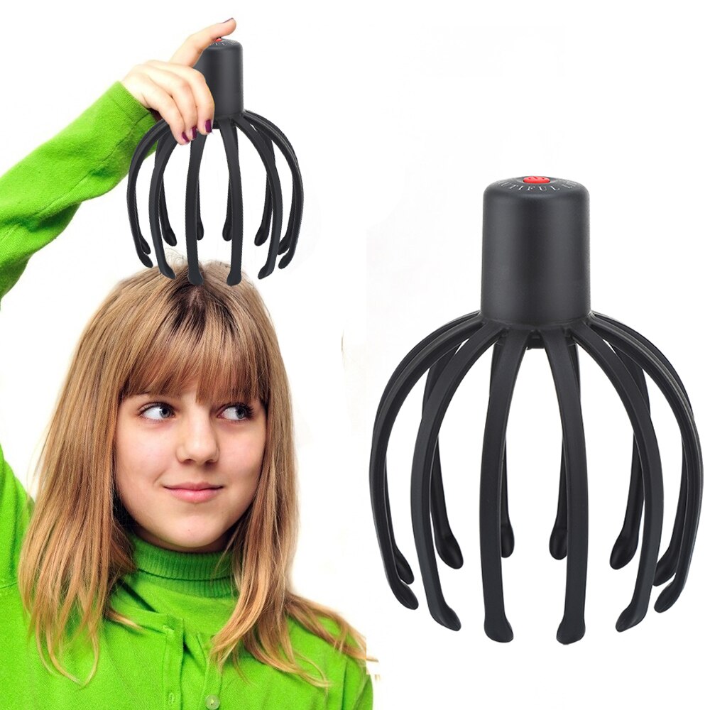 Elektrische Head Massager Octopus Klauw Hoofdhuid Massager Stress Relief Therapeutische Stress En Haar Stimulatie Handsfree