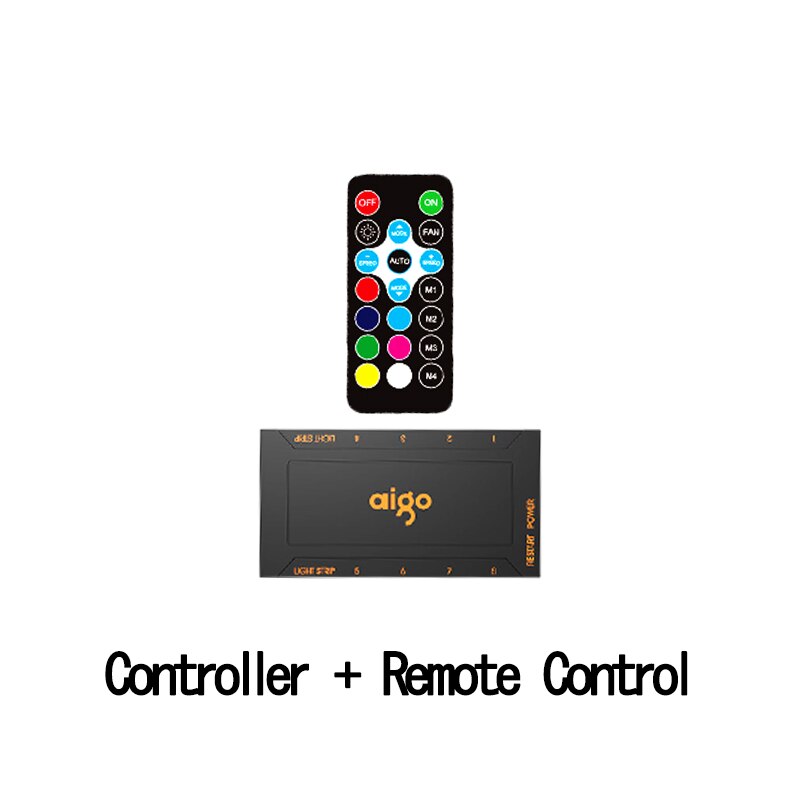 Aigo  dr12 120mm jäähdytin tuuletin tupla rgb pc tuuletin tuuletin tietokoneeseen äänetön pelikotelo kaukosäätimen tuulettimella: Default Title