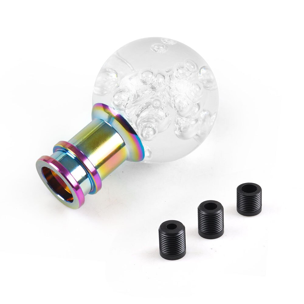 Car Manual Shift Knob Acrylic Gear Shifter Head Shift Knob Stick Crystal Transparent Bubble Pink Blue Clear Gear Shift Knob: Clear