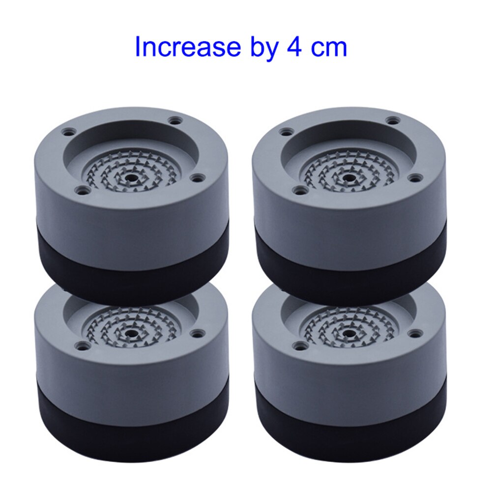 4 Pcs Washing Machine Refrigerator Mute Rubber Mat Anti Vibration Anti Shock Pad SUB: Gray