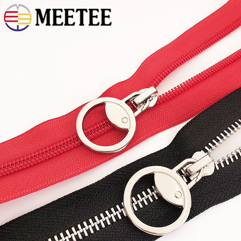 Tirador de cremallera de Metal, 5 piezas, 28x38mm, tirador de cremallera, bolsa, Kits de reparación, accesorios de costura DIY