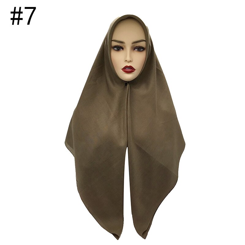 Islamique hijab carré musulman foulard malaisie tudung bawal bandana femmes silencieux hijab châles dame solide écharpe: 7
