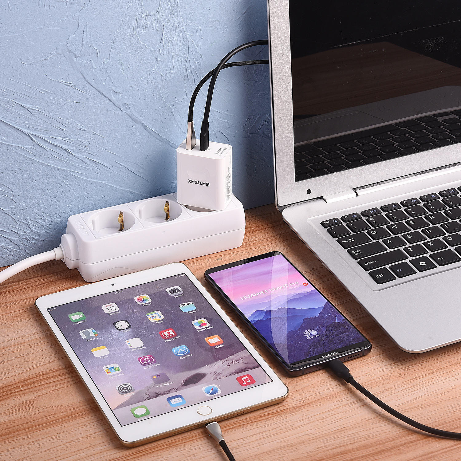 Batmax usb 3.0 schnellladegerät 18w pd ladegerät für iphone, ipad pro, mini 5, ipad air 3, samsung  s9, xiaomi  mi 8, huawei
