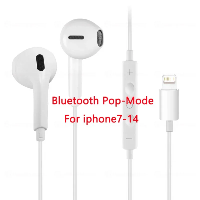 Originele Hoofdtelefoon Voor Apple iPhone 16 15 Pro Max 14 13 12 11 USB-C Lightning 3.5mm Bedrade Koptelefoon X XR 7 8 Telefoon Accessoires: Blauw