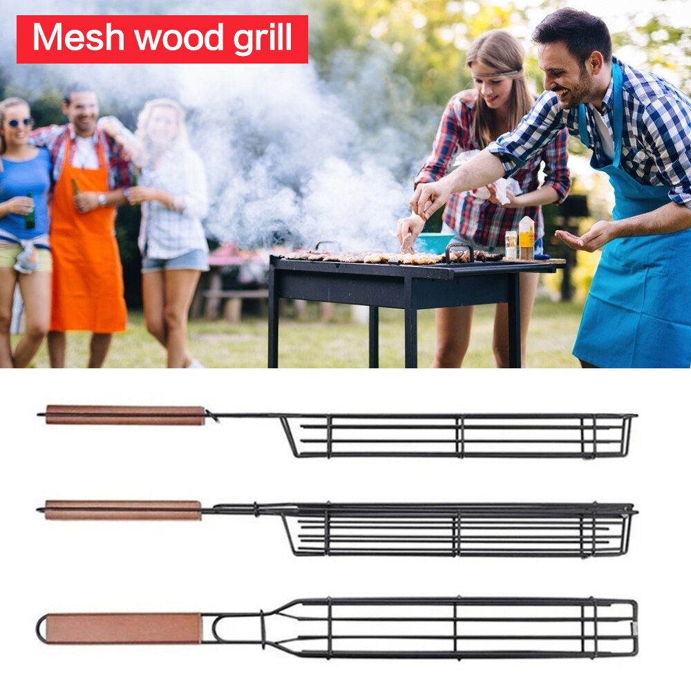 BBQ Grill Net Barbecue Tool Barbecue Vegetables Barbeque Food Holder Meat Portable Washable Barbeque Clip Wild Home Supply