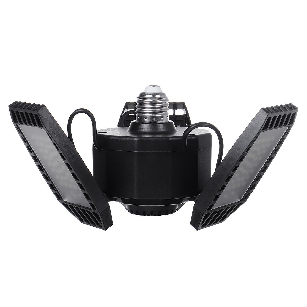 LED Garage Lights 300W E27 Garage Ceiling Light Adjustable Work Light Bulbs with 2/3/4/5 Panel Led Shop Lights+Remote Control