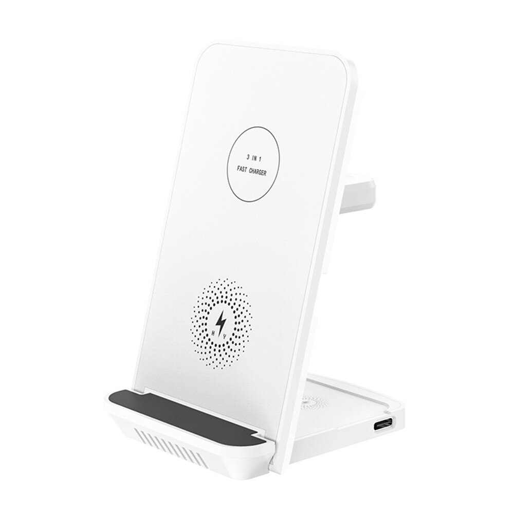 3-in-1 Wireless Charger 15W - for iPhone, Apple Watch, AirPods Pro - Type C: White