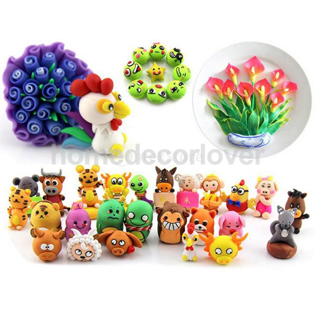 24/36/50 Kleuren Lucht Klei Zachte Polymer Boetseerklei Diy Modellering Sculpey Speelgoed Diy Aardewerk Modder Klei Kinderen Leren speelgoed