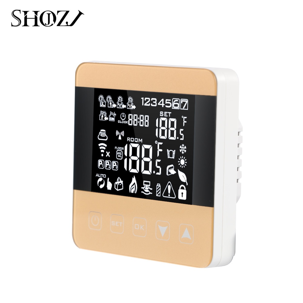 TUYA WiFi Alexa Google home Smart Thermostat Programmable Winter For Water/Floor Heating Touchscreen Room Temperature Controller