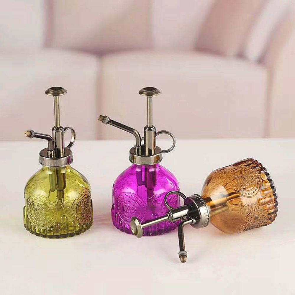 Flower Glass Garden Watering Pot Stainless Steel Watering Pot Gardening Potted Water Cans Sprayer Bottle For Home Garden