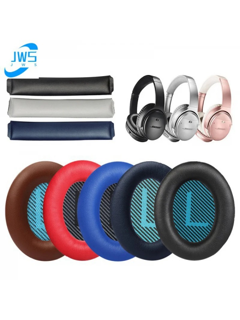 Almohadillas de repuesto para auriculares, orejeras con diadema para BOSE QC25 QC35 para QuietComfort 35 y 35 ii SoundTrue