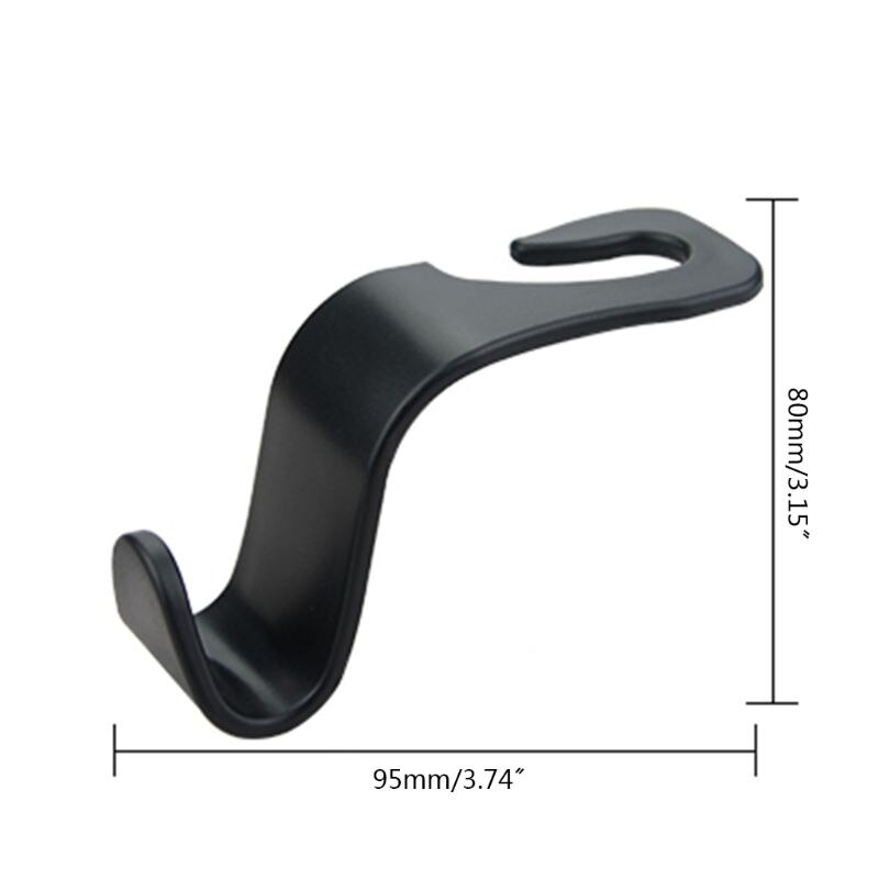 4 Pcs Back Car Seat Headrest Hanger Hidden Hooks for Hanging Storage Bag Coats and Clothes Vehicle Accessories Organizer