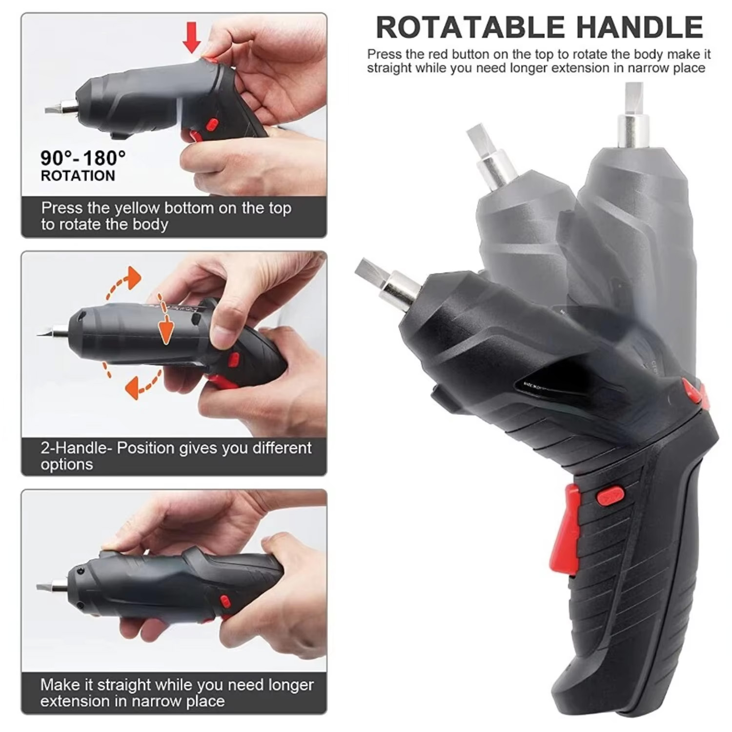 47 PCS 3.6V Electric Screwdriver Set 1800mAh Battery Powered Portable Cordless Electric Screwdriver Household Maintenance Power