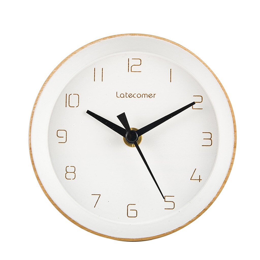 Wekker laatkomer japanse stijl houten bureau slaapkamer woonkamer elektronische klok digitale klok 6.27: F