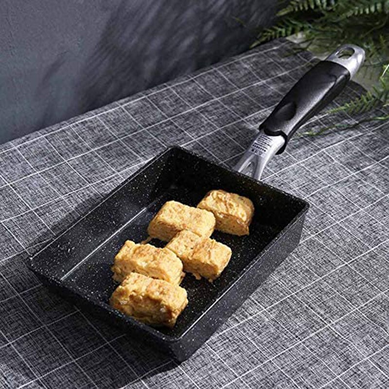 Japanse Quare Non-stick Gebakken Eieren Pannen Aluminium-Stijl Koekenpan Gebakken Eieren Pannen Maker Ontbijt Pot mini Fornuis Pan