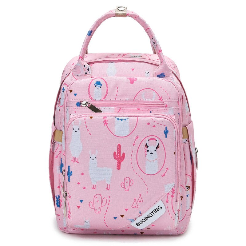 Elegante Mãe Mochila Saco De Armazenamento Bolsa da Mamãe Saco de Fraldas Do Bebê À Prova D' Água Oxford Pano Leve Bolsa da Mamãe Multifuncional Lar: Pink