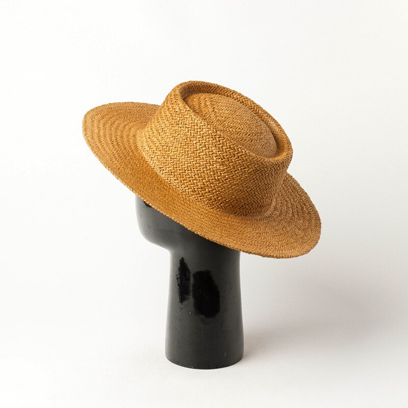 01912-hh7362a sommar handgjorda papper gräs fedoras keps män kvinnor fritid panama jazz hatt