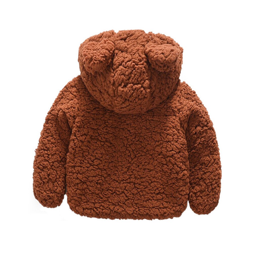 Mudkingdom Baby Clothes Long Sleeve Autumn Winter Ear Hooded Baby Boys Girls Jackets Fleece Thick Warm Outerwear Baby Coats
