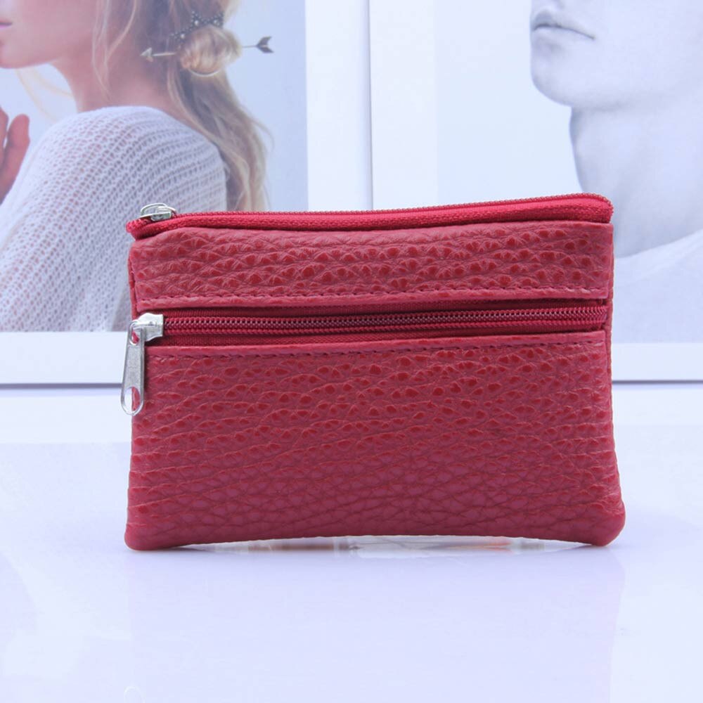 Cartera de cuero Multi funcional con cremallera tarjetero Monedero Hombre y Mujer Portomonee Carteira Porte fetille