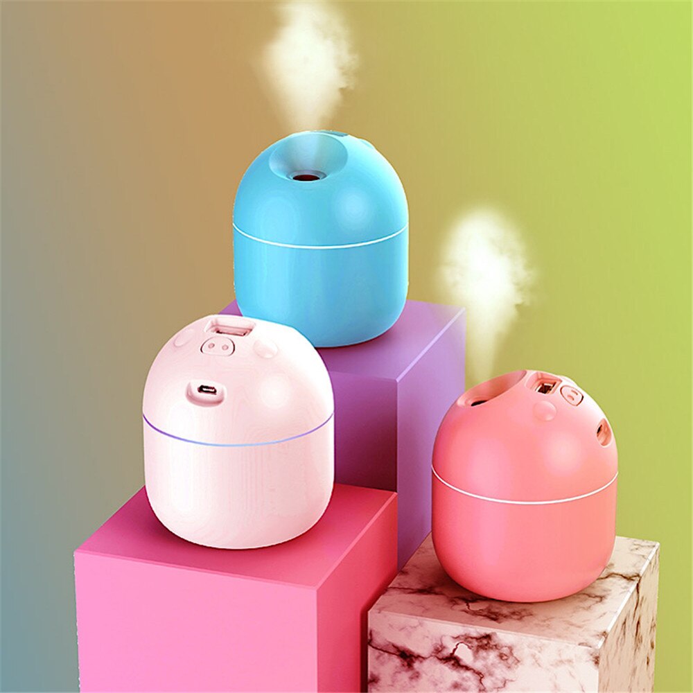 220ml luftfugter aroma æterisk olie diffusor luft freash med led natlampe til hjemmebil usb fogger tåge maker ansigt damper