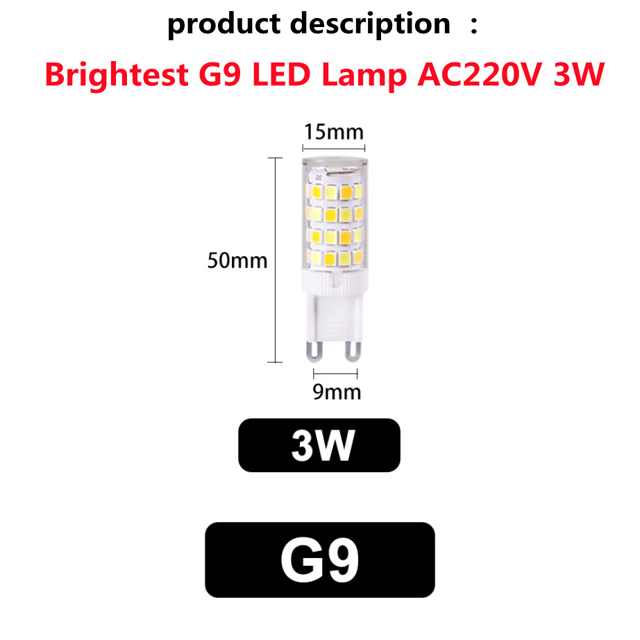 10 Stück hellste G9 LED-Lampe AC220V 3 W 5 W 7 W Keramik SMD2835 LED-Birne warm/Kaltweiß Strahler ersetzen Halogenlicht Ich bin: Blau / 3w / B15