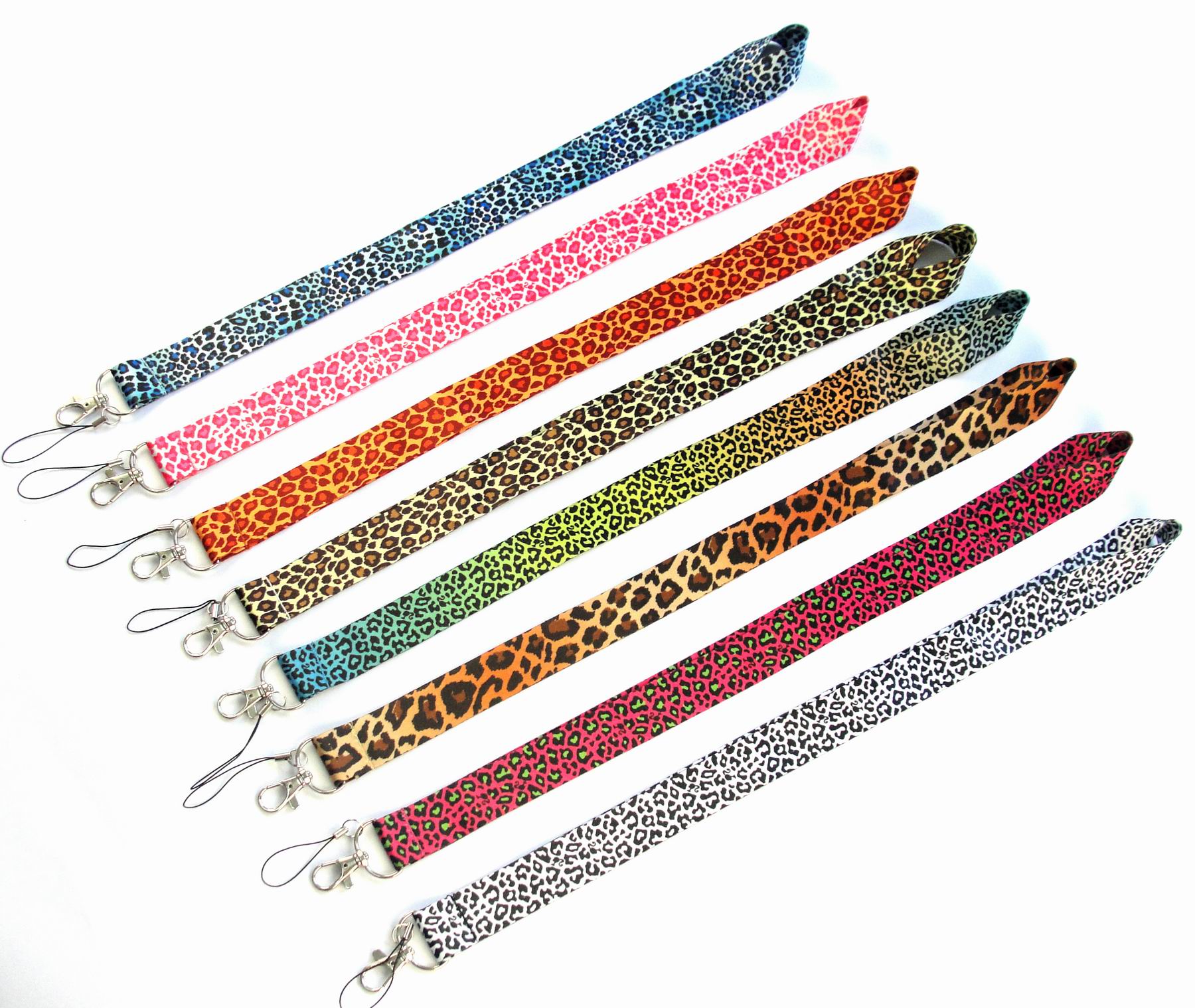 Leopard Phone Lanyard Key Rope Lanyard Neck Lanyard Rope Hang Card Badge Gym Keychain Lanyard Key Material Model Number