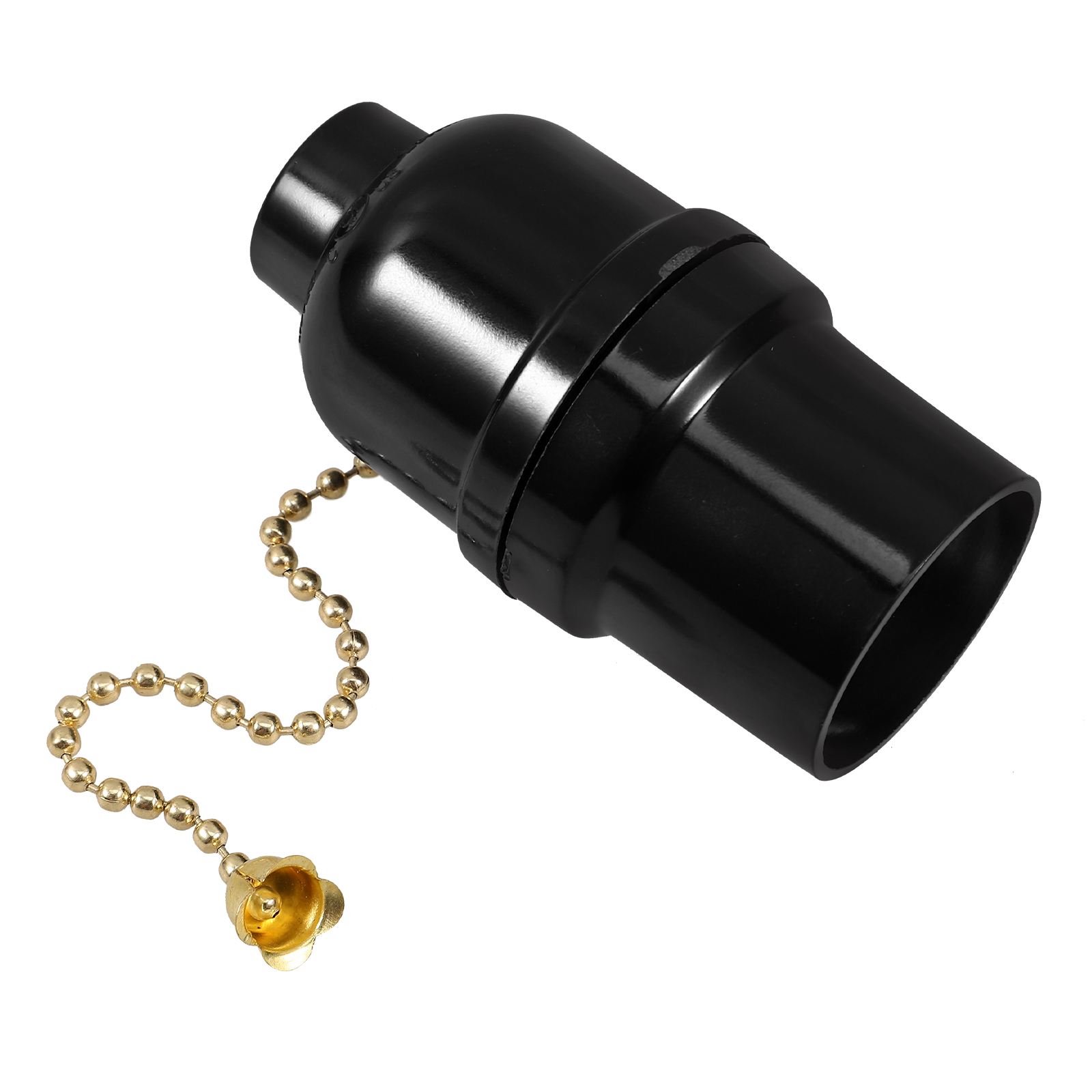 E27 Lamp Holder Pull Chain Socket Black Plastic Material Lighting Accessory Lamp Base Lamp Socket Car Lights Wall Light Fixture