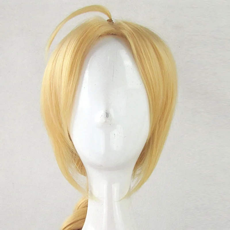 Fullmetal Alchemist Edward Elric 55cm Medium Long Straight Braid Styled Synthetic Cosplay Wigs Anime Costume Party