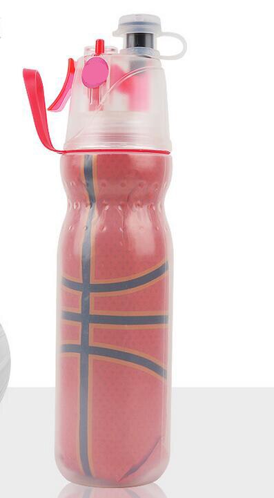 590ml vattenflaskor för fotboll basket/basebollsporter pe dubbel kallspray utomhus fitness hydroflaska vattenflaskor: A