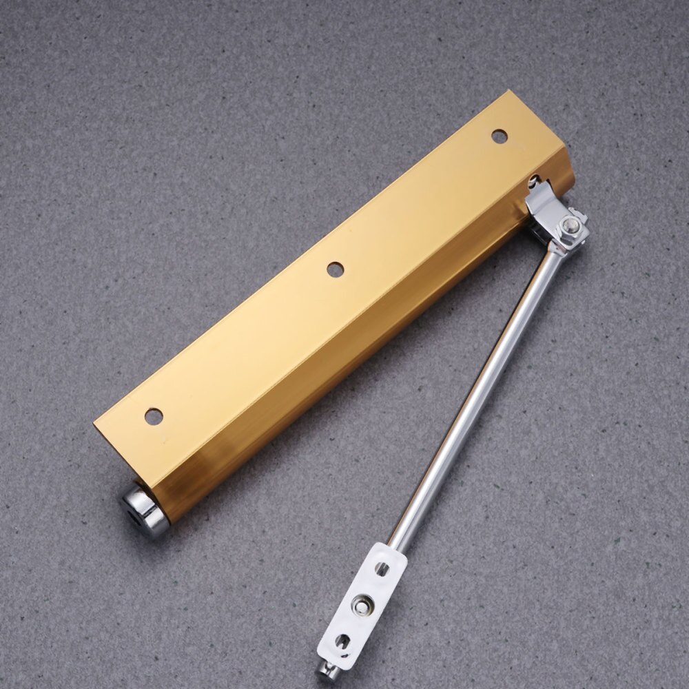 1Pc 35KG Automatic Door Closer Home Use Concealed Door Spring Hinge Buffer Free Punching Automatic Door Closer Device (Ivory Whi