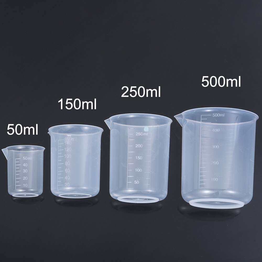 50/150/250/500 Ml Clear Plastic Liquid Maatbekers Handgemaakte Diy Sieraden Maken Voor Epoxyhars cup Silicone Mold Tool