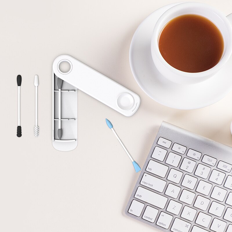 2Pcs/box Reusable Cotton Swab Ear Cleaning Cosmetic Silicone Buds Swabs Sticks For Cleaning Makeup