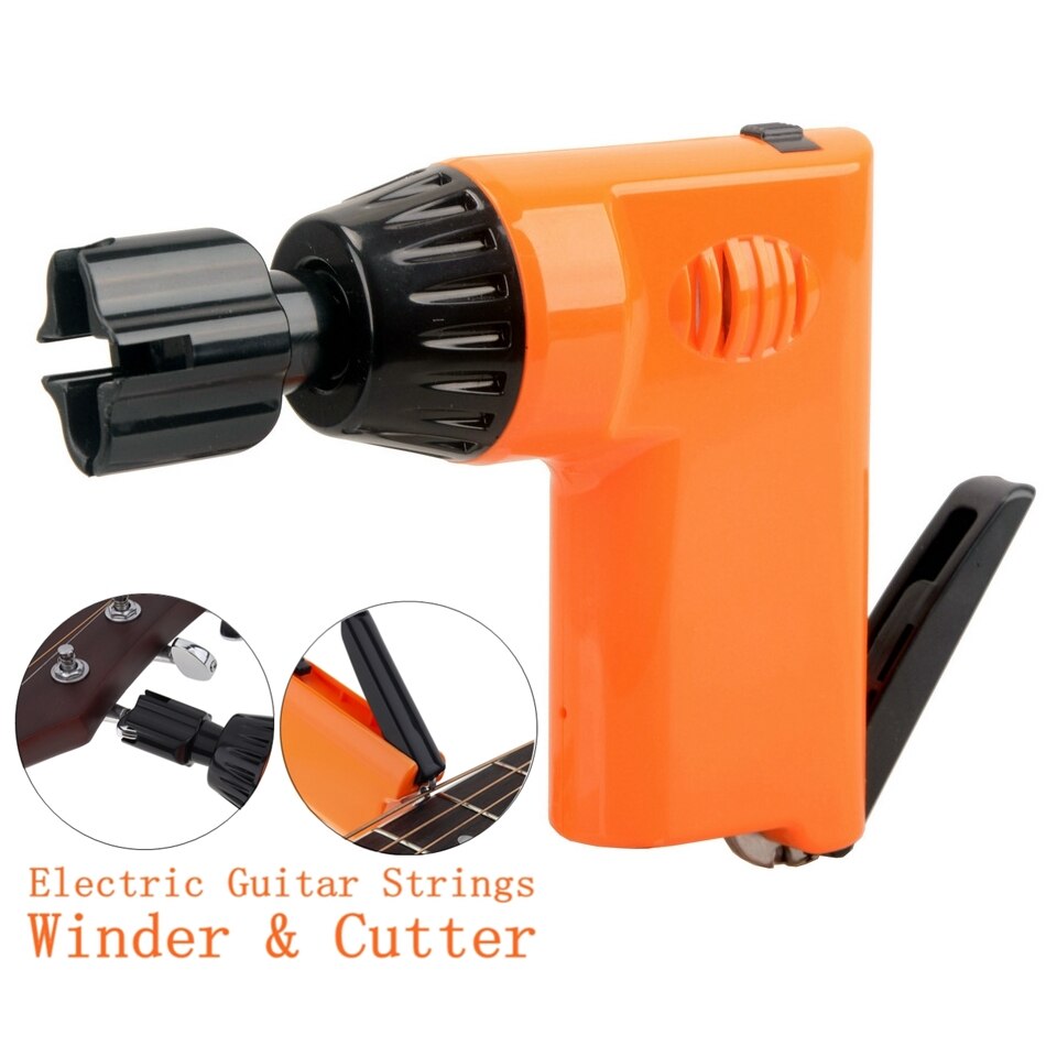 Elektrische Automatische Gitarre Saiten Wickler Wiederaufladbare mit Schnur Cutter Ukulele Gitarre Bass Reparatur Werkzeuge Zubehör