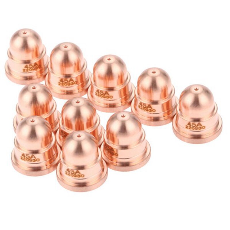 50 Pcs 45A Nozzle 220930 Nozzle for Plasma Cutting Torch Consumables Fine Cut Processes Welding & Soldering Supplies