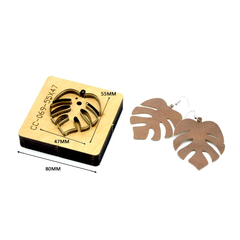 SMVAUON-herramientas de Metal para cortar cuero, regla de hoja troquelada, pendiente de acero, molde para recortar troqueles para cortador de cuero, manualidades de cuero: 1