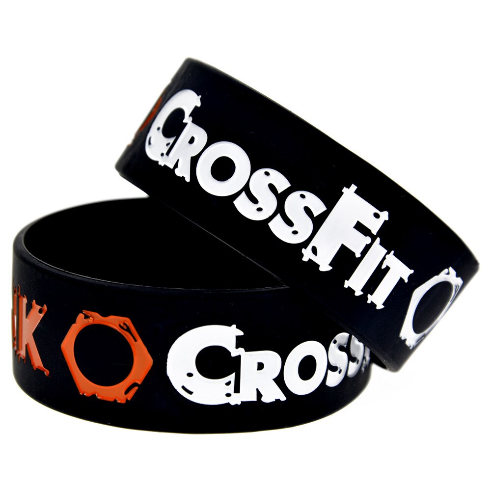 1PC CrossFit Steampunk Silikon Armband 1 Zoll Breit